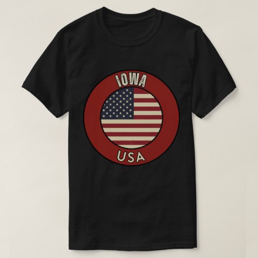 Iowa United States of America Tシャツ (デザイン正面)