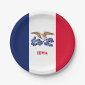 Iowan Flag, Flag of Iowa ペーパープレート (正面)