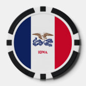 Iowan Flag, Flag of Iowa ポーカーチップ (正面)