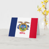 Iowan Flag & Seal, Flag of Iowa カード (黄色い花)