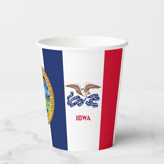 Iowan Flag & Seal, Flag of Iowa 紙コップ (裏面)