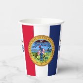 Iowan Flag & Seal, Flag of Iowa 紙コップ (左)
