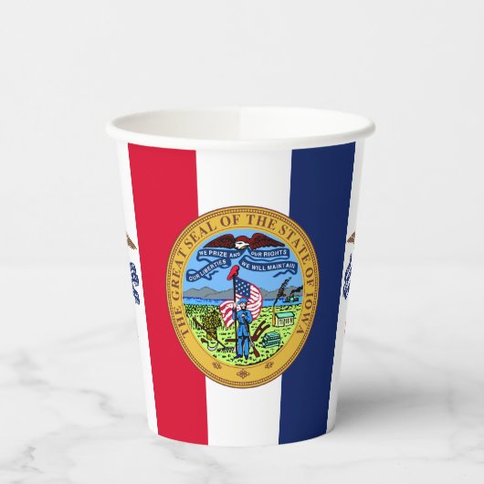 Iowan Flag & Seal, Flag of Iowa 紙コップ (左)
