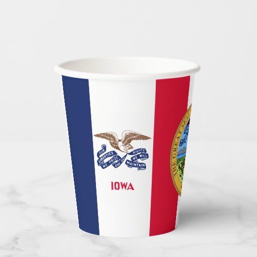 Iowan Flag & Seal, Flag of Iowa 紙コップ (正面)
