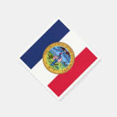 Iowan Seal, Iowa スタンダードカクテルナプキン (角)