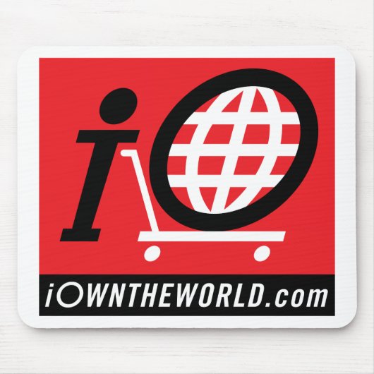 iOwnTheWorld.comのロゴ マウスパッド (正面)