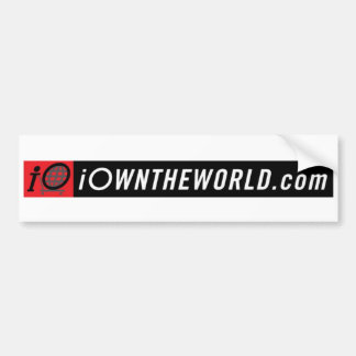 iOwnTheWorldBannerLogo バンパーステッカー