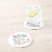 ipお尻ホレイグレーヒッポスケッチかわいいアニマルアート コースター (側面)