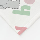 ipお尻ホレイグレーヒッポスケッチかわいいアニマルアート フリースブランケット (角)