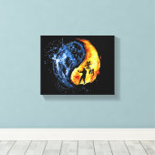 Ipマンウィングチュン(陰陽) キャンバスプリント (インサイチュ (ウッドフロア))