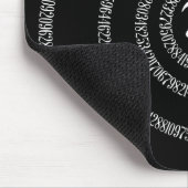 [Ip方向の緩和曲線タイポグラフィ（黒）] マウスパッド (コーナー)