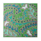 IP018インドのペイズリーの再生のアンティークのタイル タイル (正面)