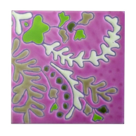 IP027インドのペイズリーの再生のアンティークのタイル タイル (正面)