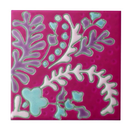 IP039インドのペイズリーの再生のアンティークのタイル タイル (正面)