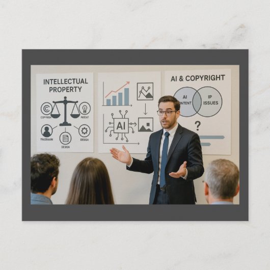 IP、AI、著作権 ポストカード (正面)
