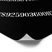 [Ip on Black]の緩和曲線無地の ポスター (角)