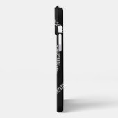 [Ip on Black]の緩和曲線無地の iPhoneケース (左側面)