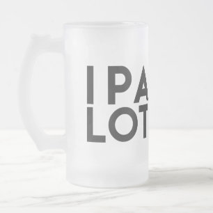 IPAのロット。 私は、ビール恋人の霜の降りたなマグたくさん小便をします フロストグラスビールジョッキ