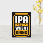 IPAをたくさん飲むとシャツが Beer Lover St Patrick's カード (黄色い花)