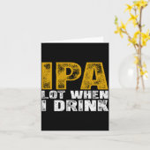 IPAをたくさん飲むデザイン カード (黄色い花)