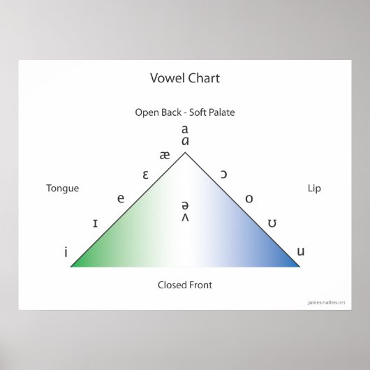 IPA母音図 ポスター (正面)