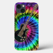 iPadのための虹の絞り染めのエレキギター Case-Mate iPhoneケース (裏面)