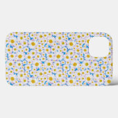 iPadのケース – マテ型ケース:ジッツィ白デイジー:青 Case-Mate iPhoneケース (裏面 (横))