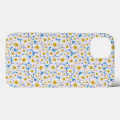 iPadエアケース – マテ型ケース：ジッツィ白デイジー：青 Case-Mate iPhoneケース (裏面 (横))