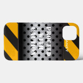 iPadエアケース |建築ゾーン |黄色、黒 Case-Mate iPhoneケース (裏面 (横))