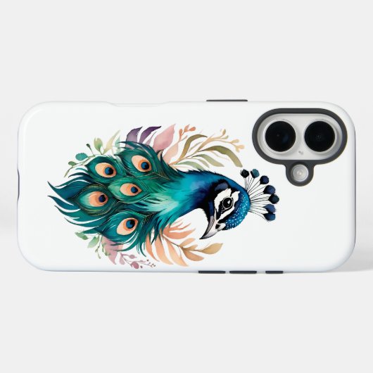 iPadケースの孔雀 Case-Mate iPhoneケース (裏面 (横))