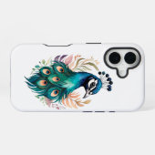 iPadケース クジャク iPhone 16ケース (裏面横)
