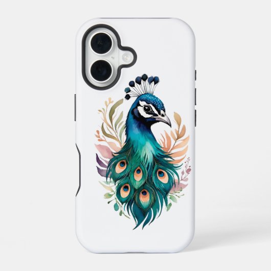 iPadケース クジャク iPhone 16ケース (裏面)