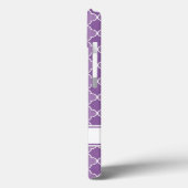 iPad名前をカスタムする紫クローバーパターン Case-Mate iPhoneケース (裏面 / 左)