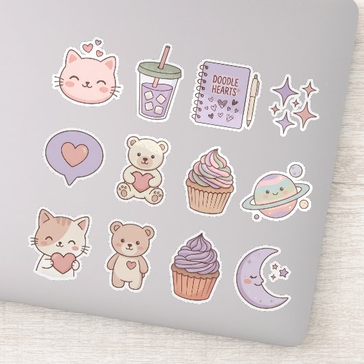 iPad かわいいステッカーセット かわいい美意識 シール (詳細)