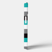 iPad Mini ケース |ストライプ |ターコイズ、黒、グレー Case-Mate iPhoneケース (裏面 / 右)