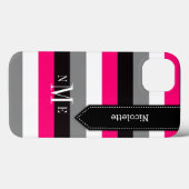 iPad Mini ケース |ストライプ |ピンク、黒、グレー Case-Mate iPhoneケース (裏面 (横))