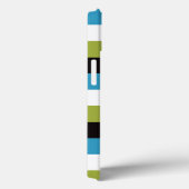 iPad Mini ケース |ストライプ |ブルーグリーン白黒 Case-Mate iPhoneケース (裏面 / 右)