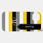 iPad Mini ケース |ストライプ |黄、黒、灰色 Case-Mate iPhoneケース (裏面 (横))