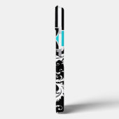 iPad Mini ケース |ダマスク |ストライプ |ターコイズ青 Case-Mate iPhoneケース (裏面 / 左)