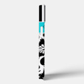 iPad Mini ケース |ダマスク |ストライプ |ターコイズ青 Case-Mate iPhoneケース (裏面 / 右)