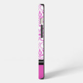 iPad Pink Damask Custom Name iPhoneケース (左側面)