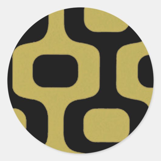 Ipanemaのビーチの歩道のデザイン ラウンドシール (正面)