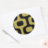 Ipanemaのビーチの歩道のデザイン ラウンドシール (封筒)