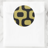 Ipanemaのビーチの歩道のデザイン ラウンドシール (バッグ)