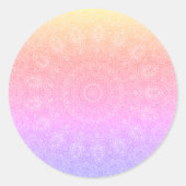 Ipanemaピンクビーズドライリークラシックラウンドステッカー ラウンドシール (正面)