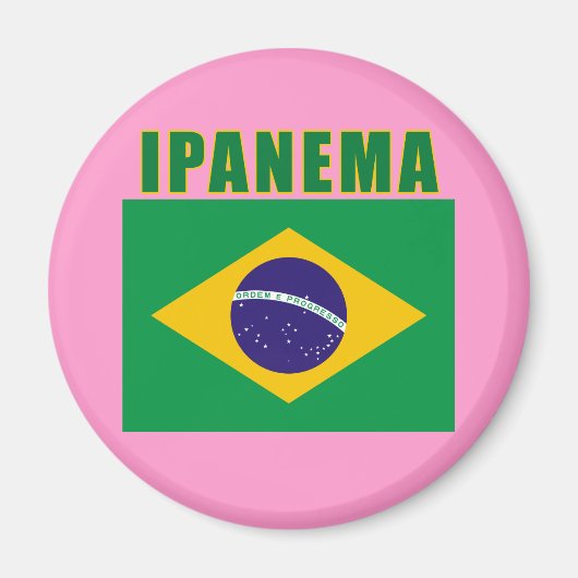 IPANEMAブラジルビーチTシャツ、ギフト マグネット (正面)