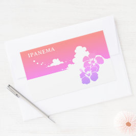 IPANEMA Hibiscus Blue Sky Rectangle 長方形シール