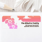 Ipanema Hibiscus & Summer Clouds Customizable ラベル
