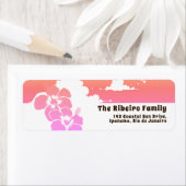 Ipanema Hibiscus & Summer Clouds Customizable ラベル (インサイチュ)