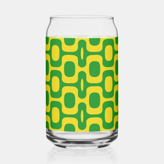 Ipanema Sidewalk Pattern, Beach Pattern, Brazil ガラス缶 (右)